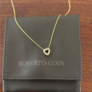 Roberto Coin Gold Diamond Heart Necklace